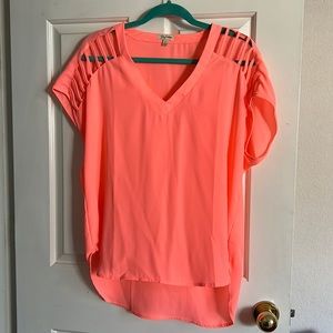 Lily White v neck top